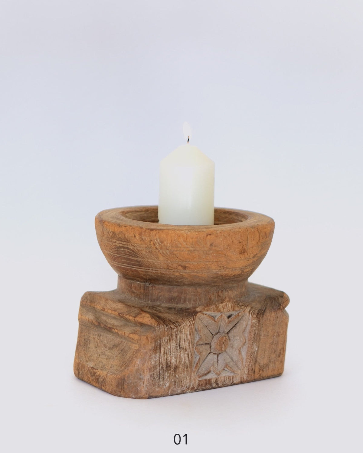 Seeder Candle Stand-Beejani — piece 01 (Natural)