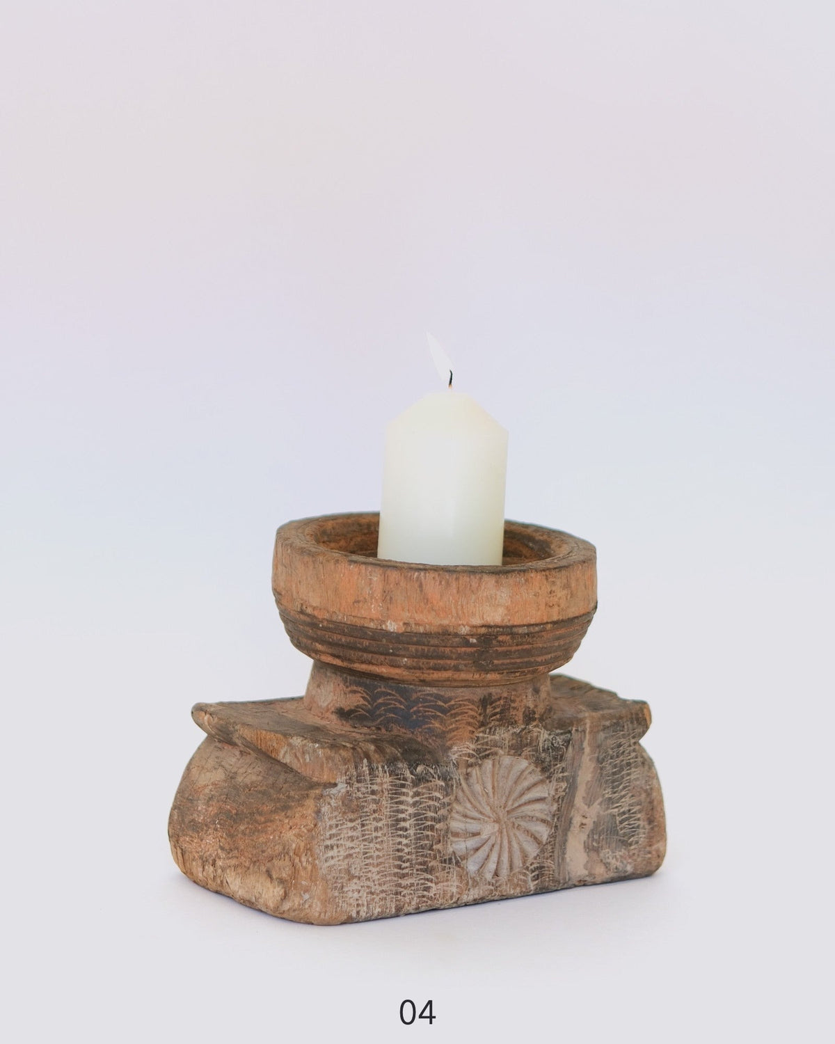 Seeder Candle Stand-Beejani — piece 04 (Natural)