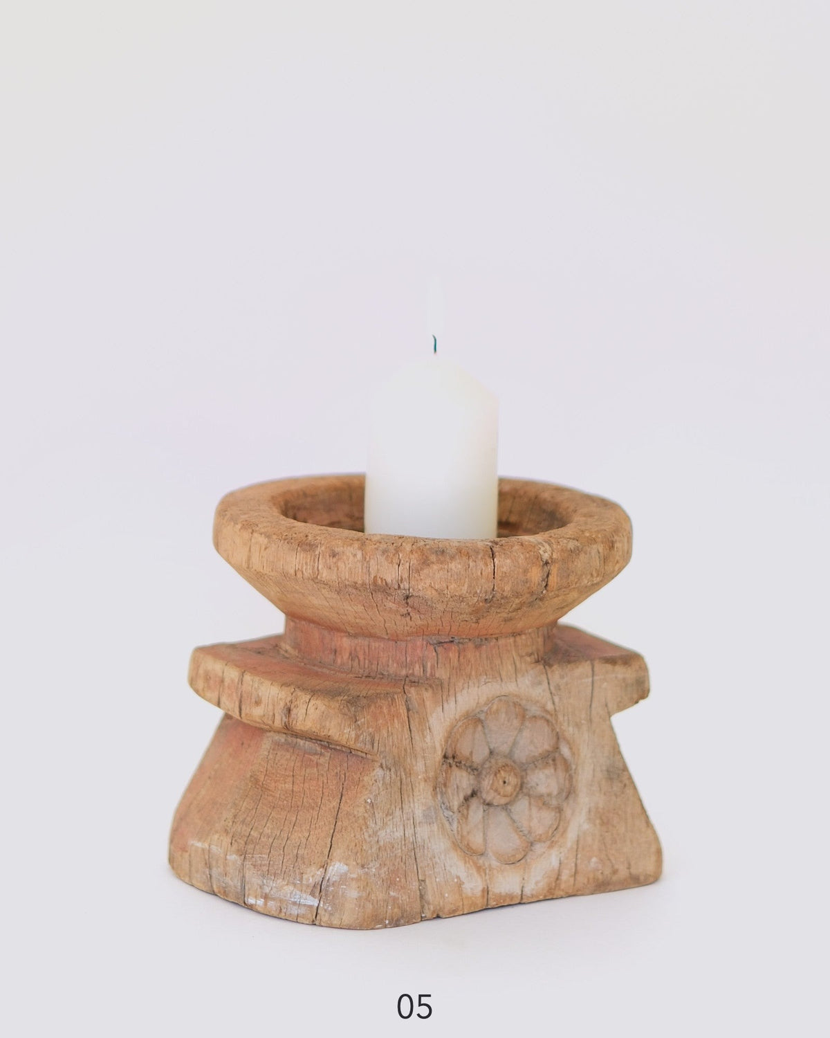 Seeder Candle Stand-Beejani — piece 05 (Natural)