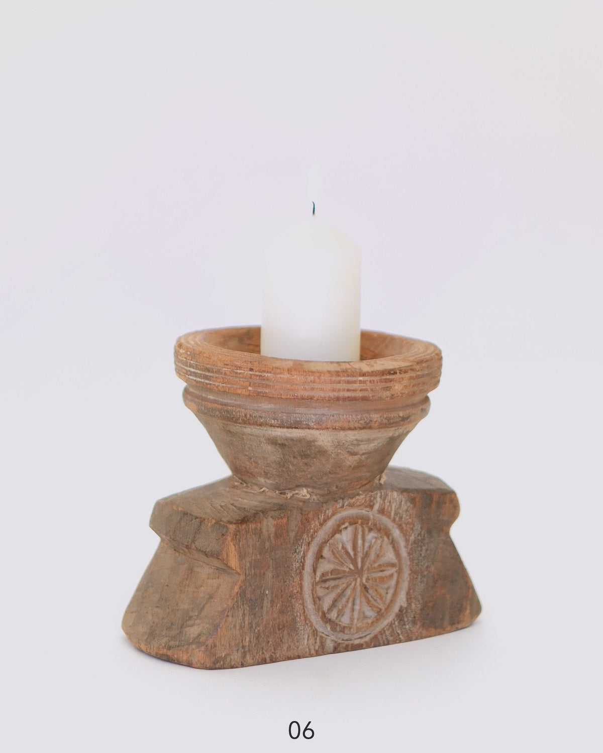 Seeder Candle Stand-Beejani — piece 06 (Natural)