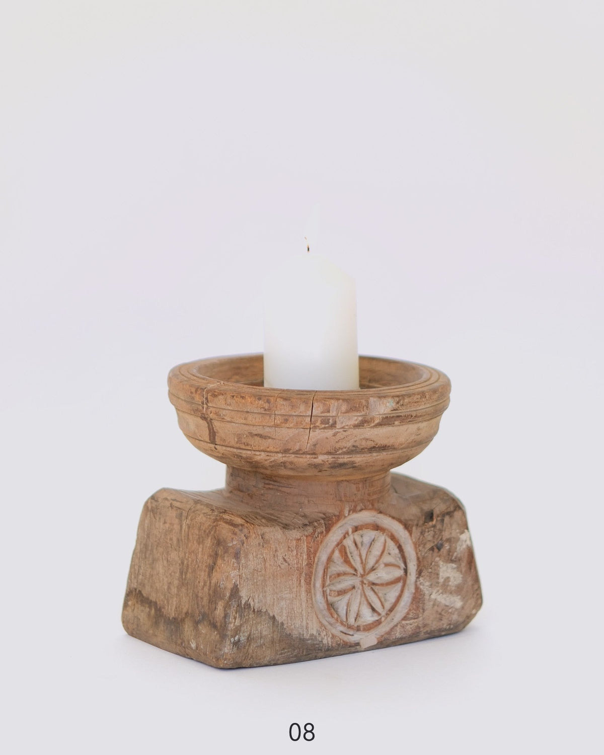 Seeder Candle Stand-Beejani — piece 08 (Natural)