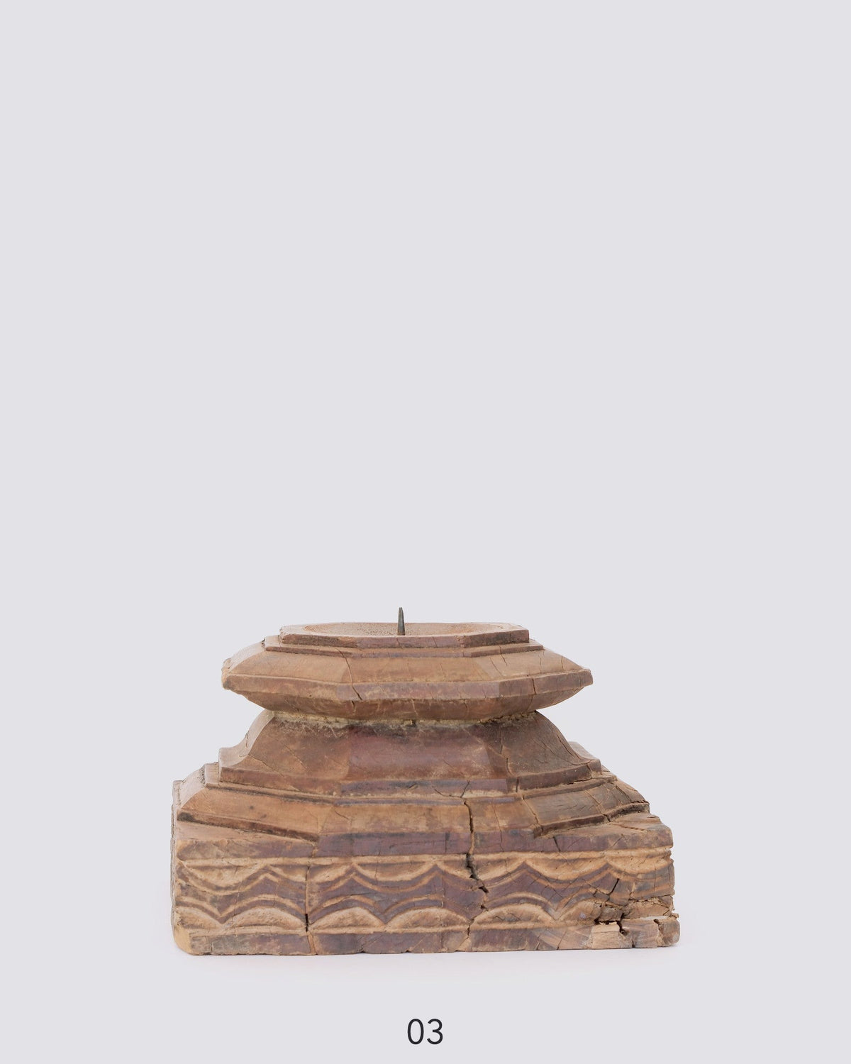 Wood Candle Stand — piece 03 (Natural)