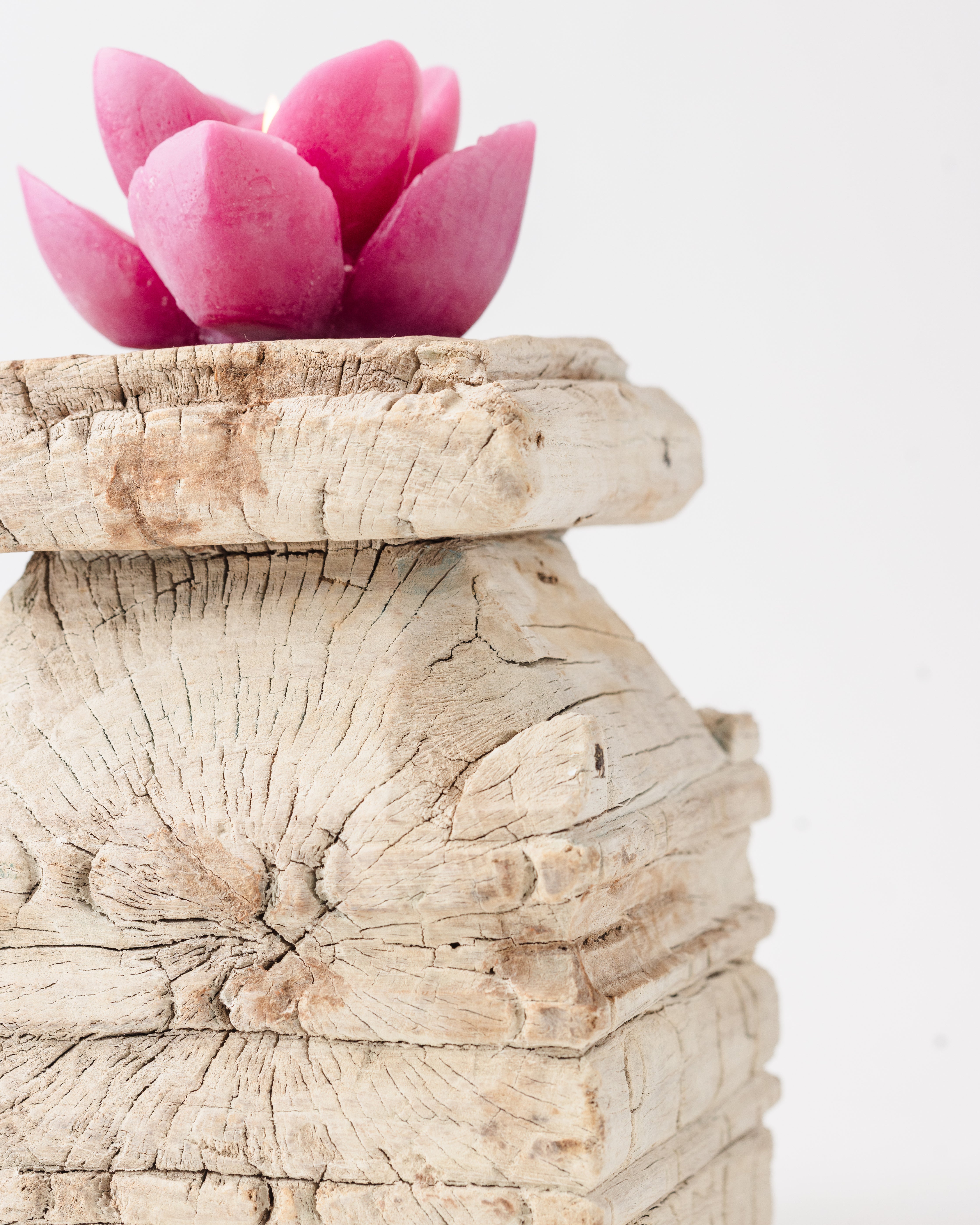 Wood Candle Stand