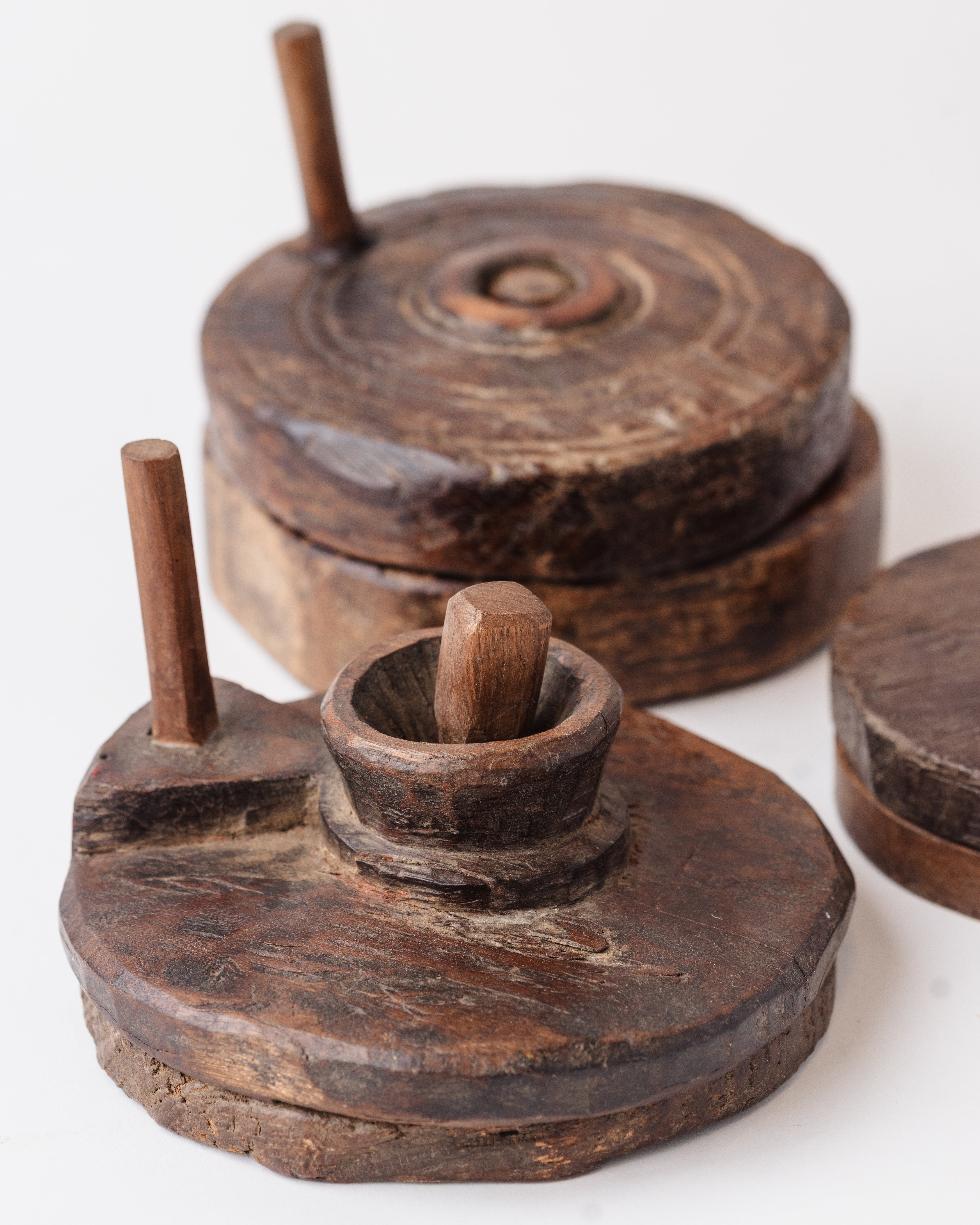 Wooden Mini Grinder Chakki