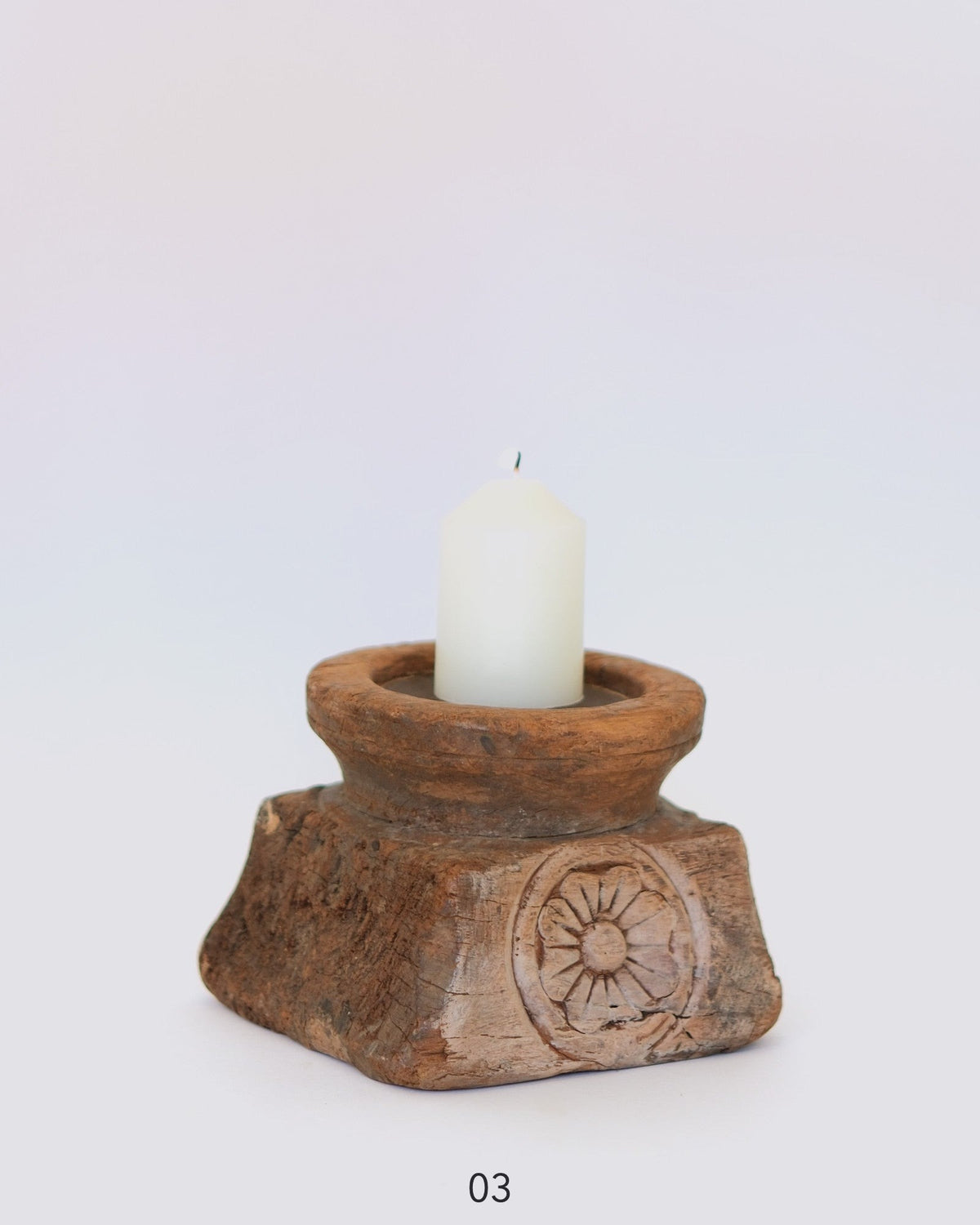 Seeder Candle Stand-Beejani — piece 03 (Natural)