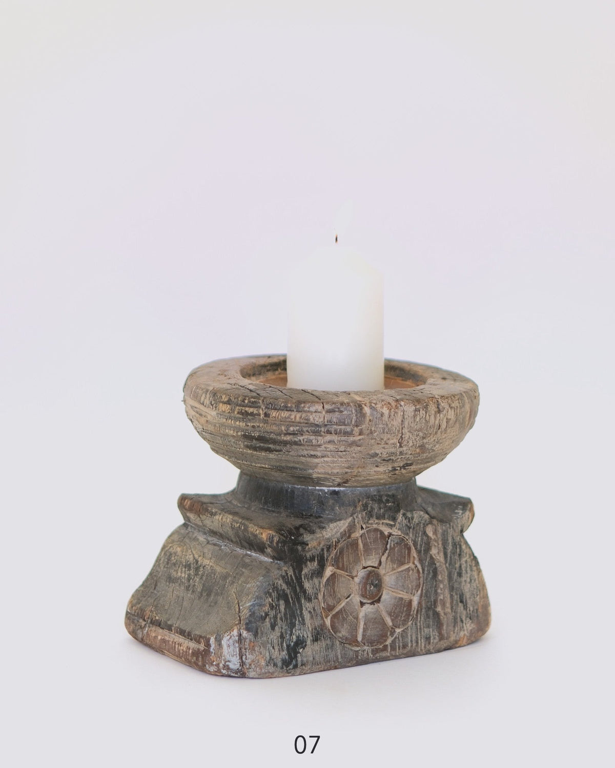 Seeder Candle Stand-Beejani — piece 07 (Natural)