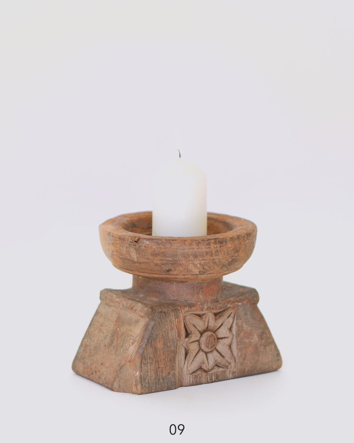 Seeder Candle Stand-Beejani — piece 09 (Natural)