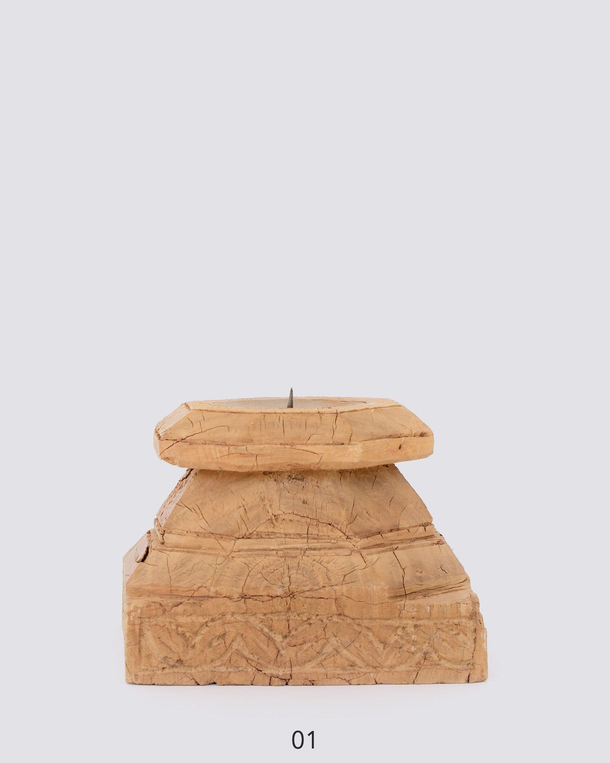 Wood Candle Stand — piece 01 (Natural)