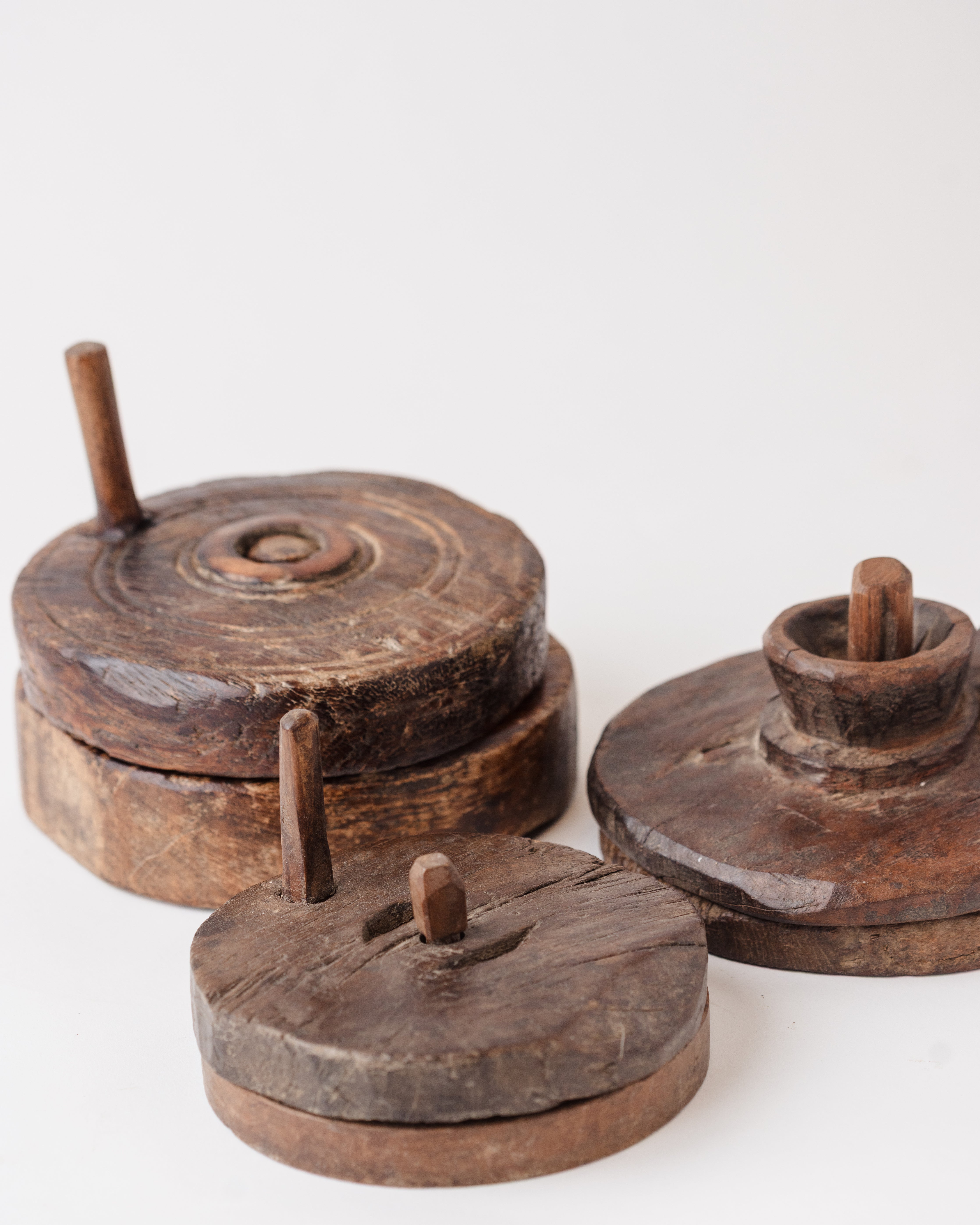 Wooden Mini Grinder Chakki