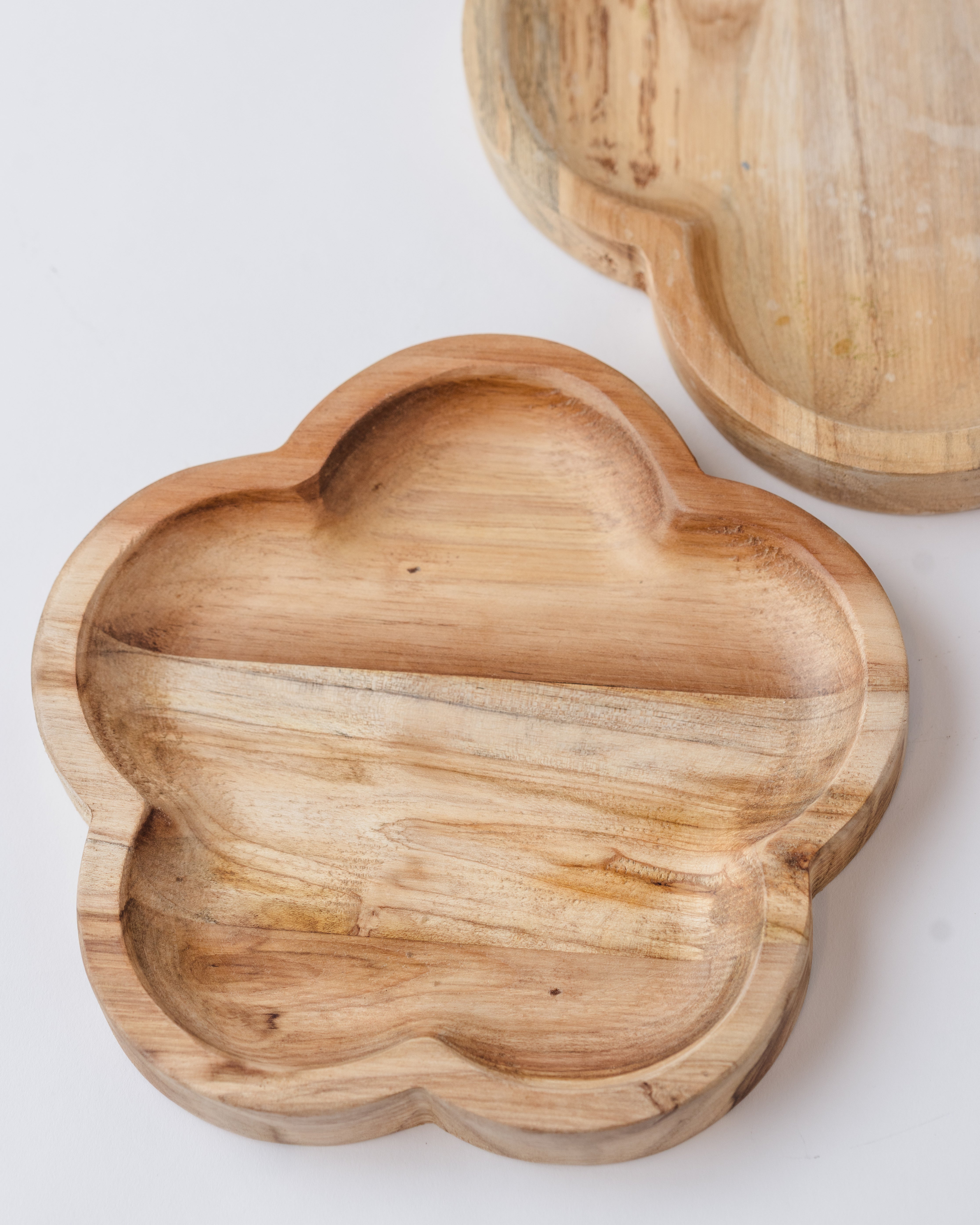 Wood Flower Tray (Set of 2)