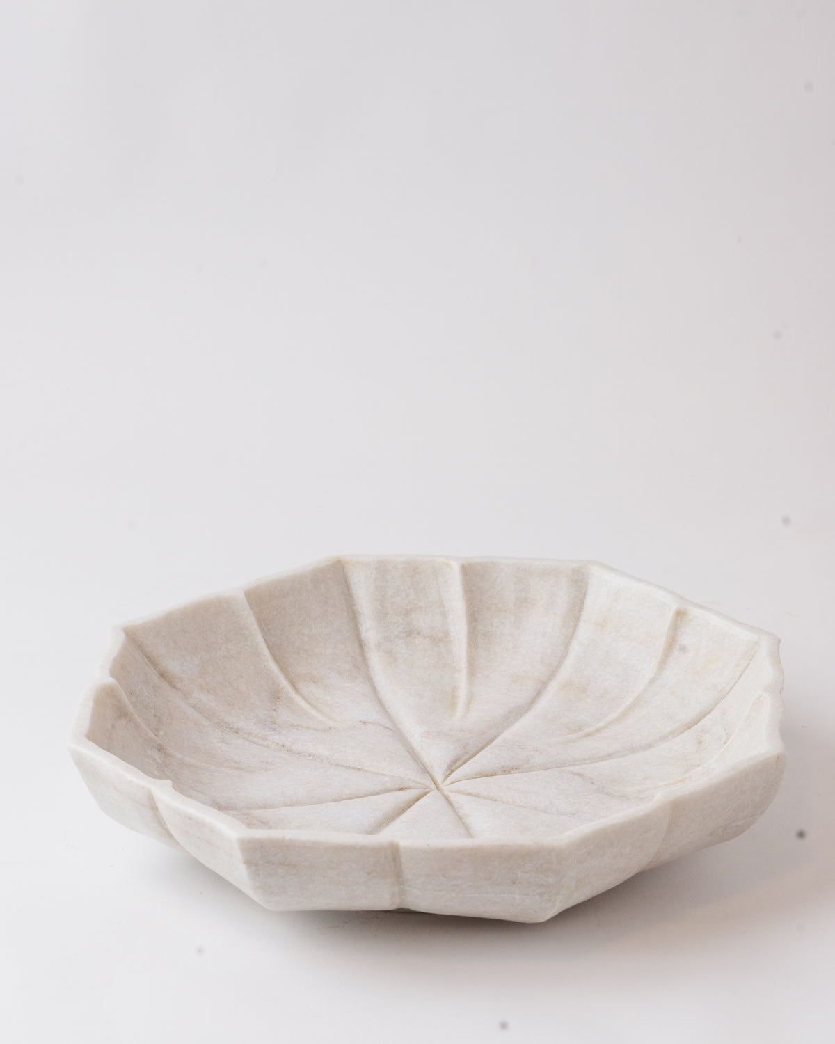 Hand-carved Jaipur marble urli — view 3