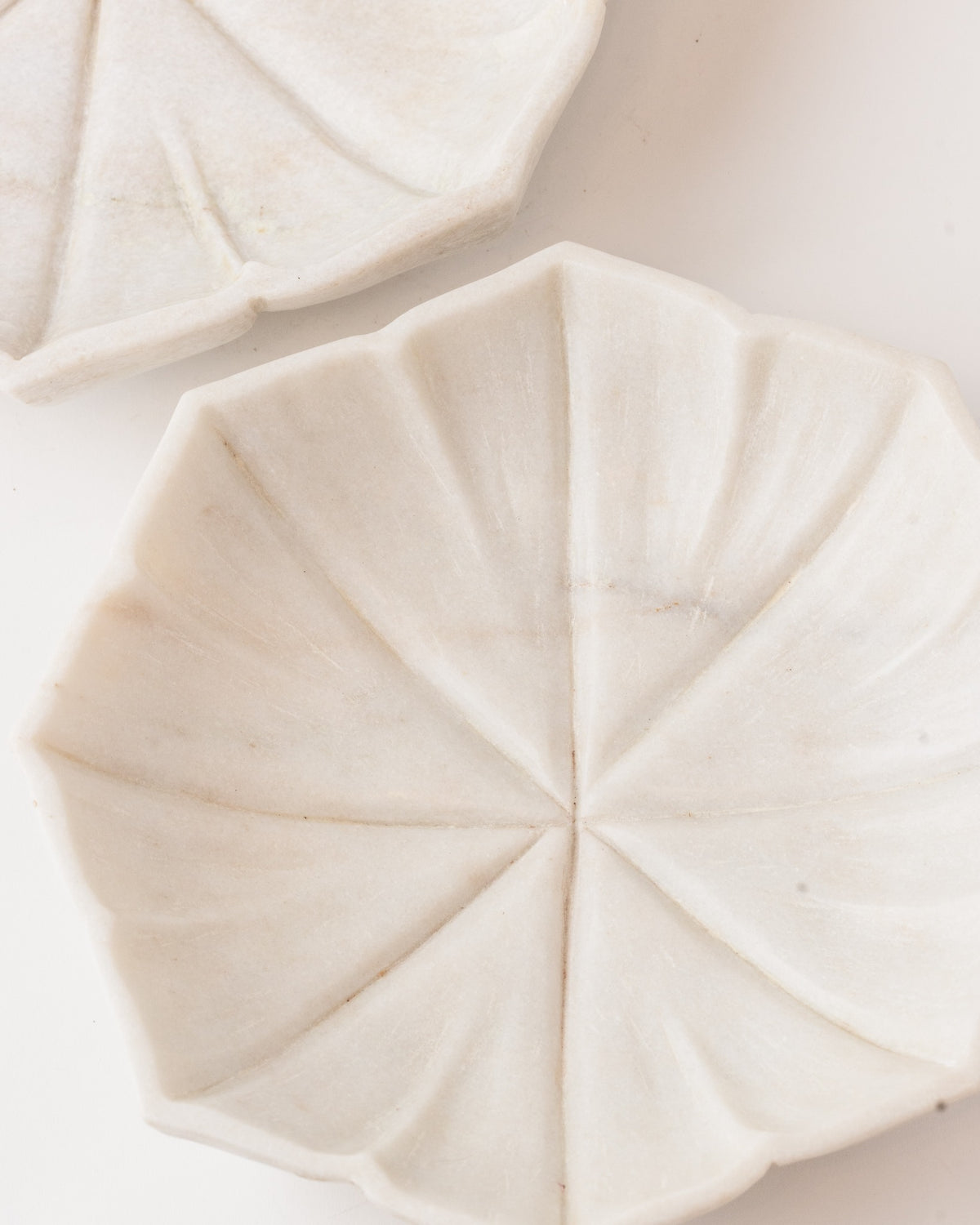 Hand-carved Jaipur marble urli — view 2