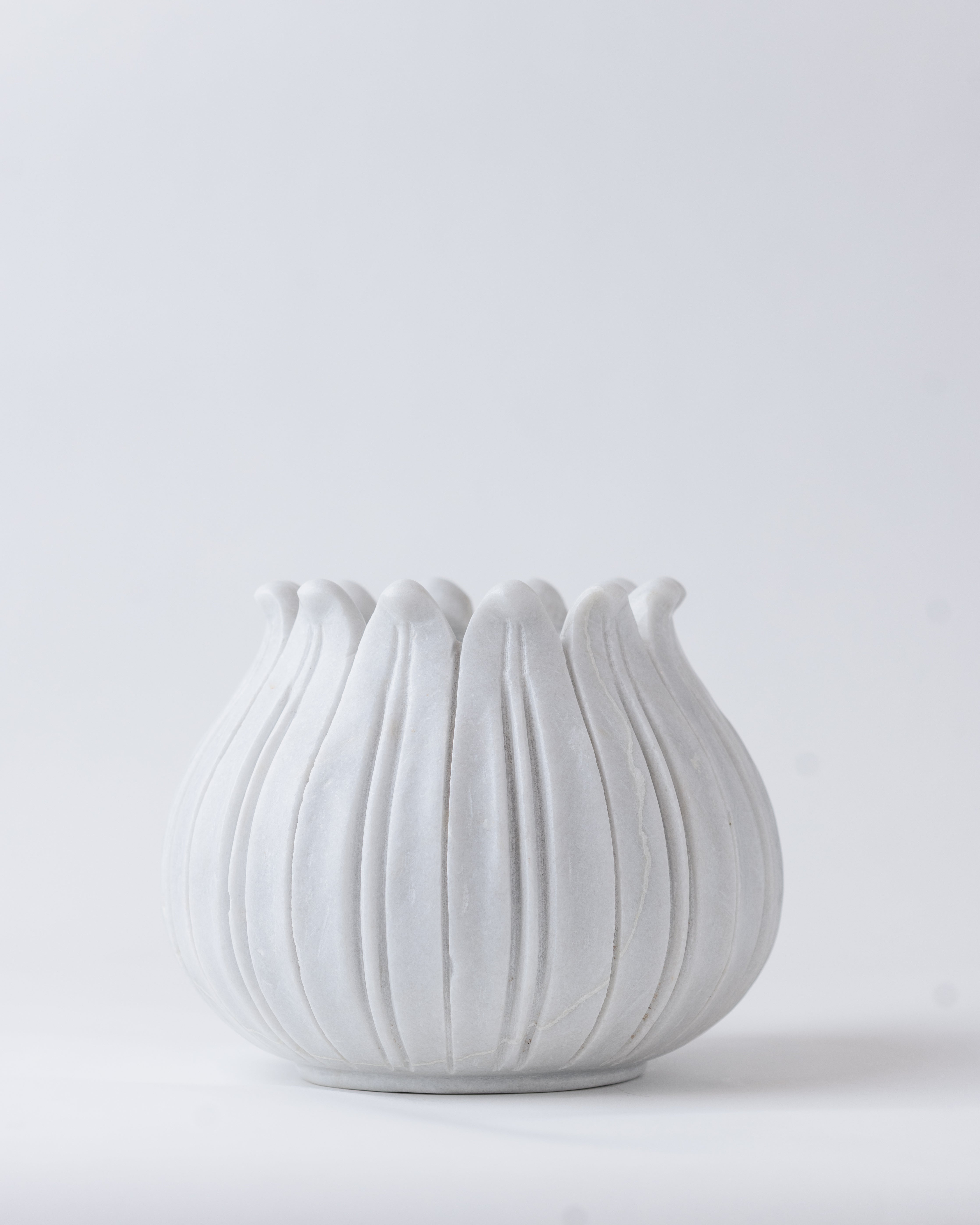 Marble Lotus Vase