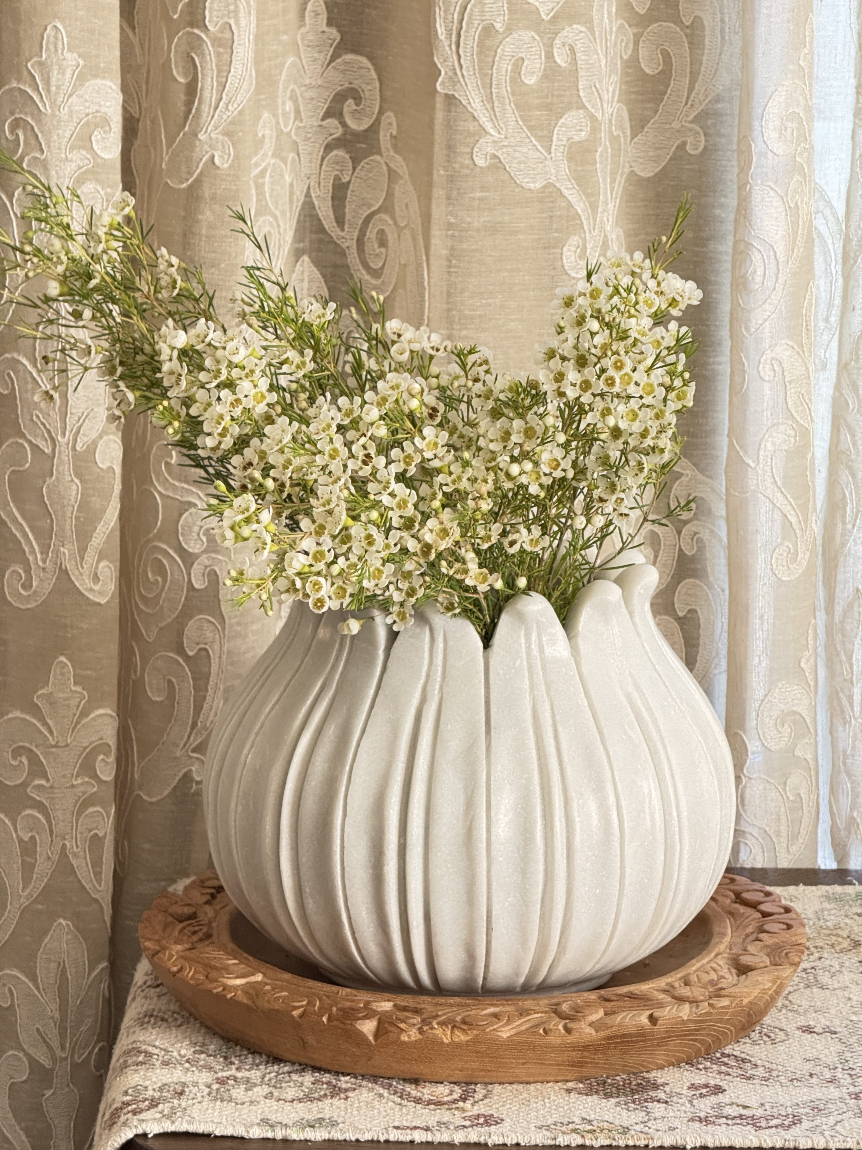 Marble Lotus Vase