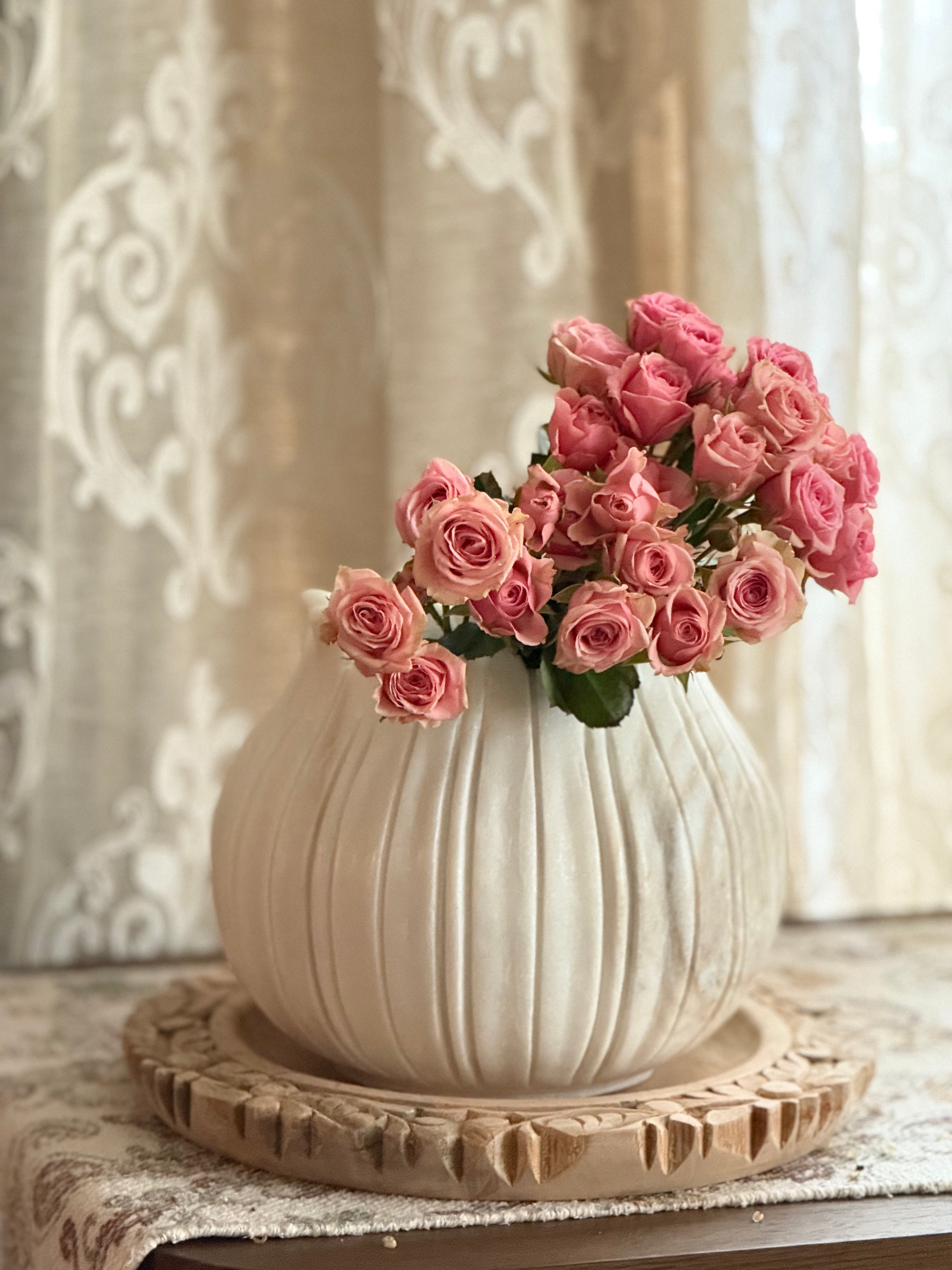 Marble Lotus Vase